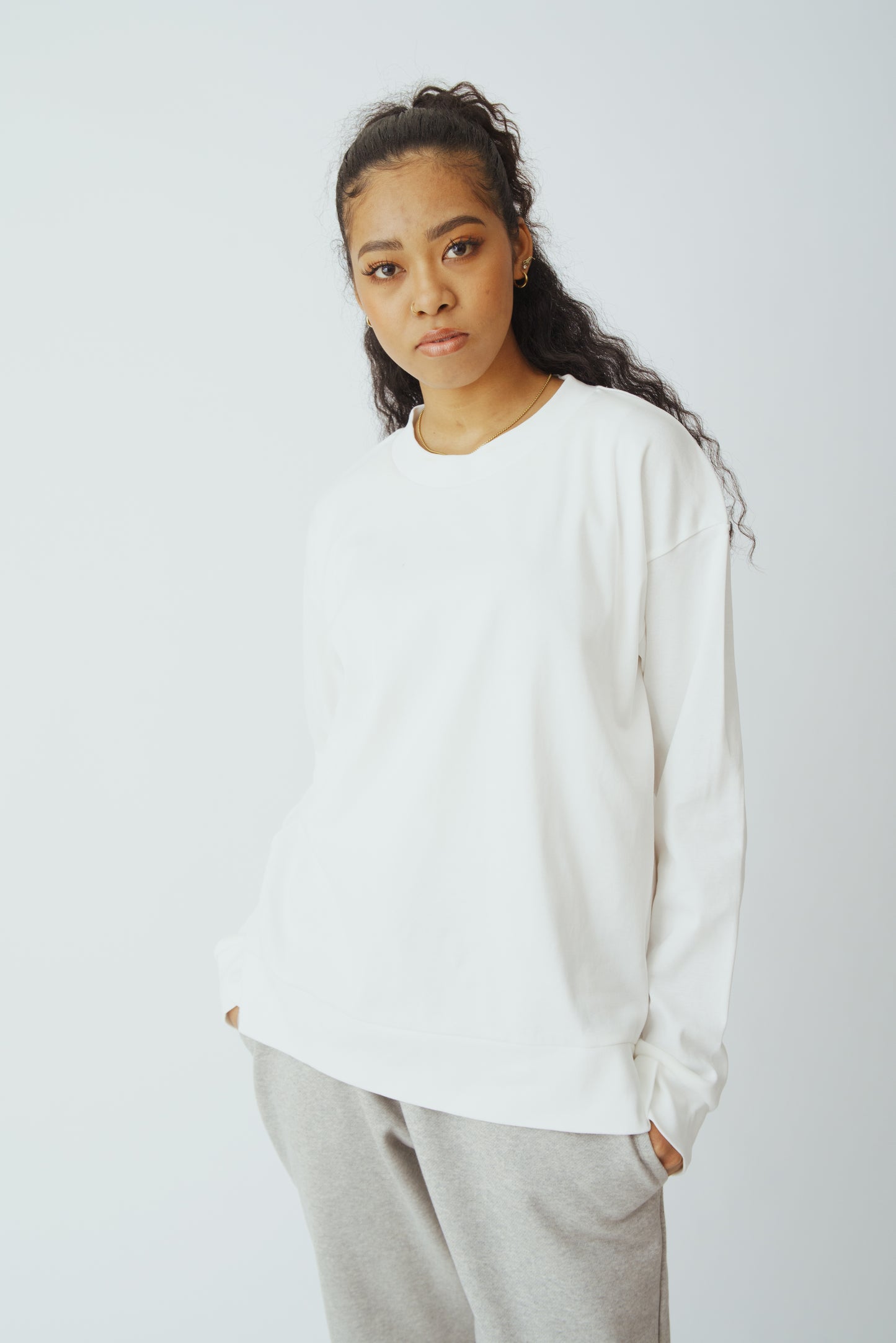 coodle Long T-shirt WHT (UNISEX) co002/SKLT